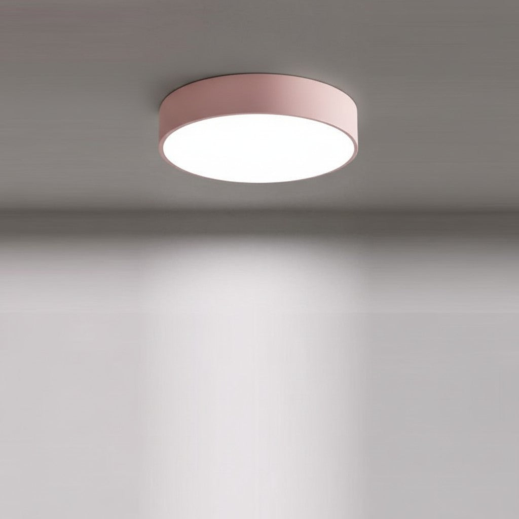 Flush-Mount LED Disc Ceiling Fixture with Metal Housing – Modern Ambient Overhead Lighting for Home | Thomler