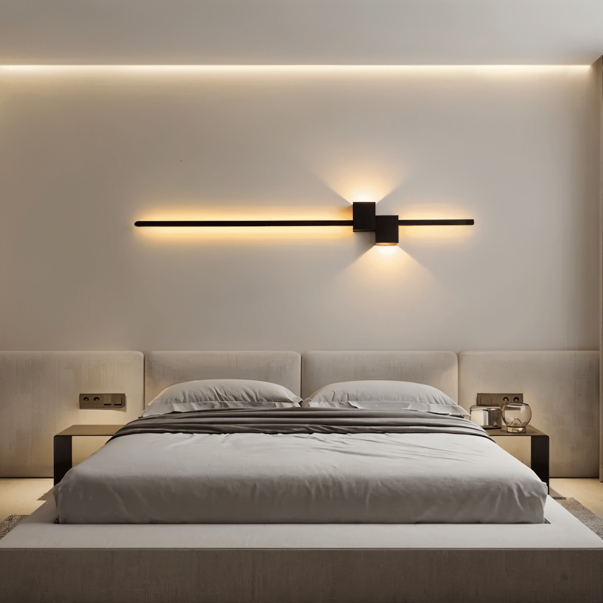 LED Wall Light Metal 24 in Minimalist Indirect Lighting Living Room Bedroom Hallway Accent Light | Thomler
