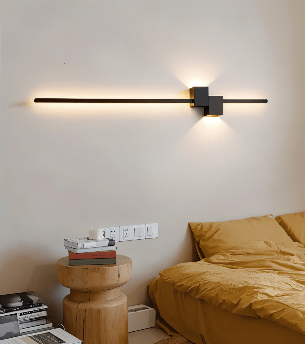 LED Wall Light Metal 24 in Minimalist Indirect Lighting Living Room Bedroom Hallway Accent Light | Thomler