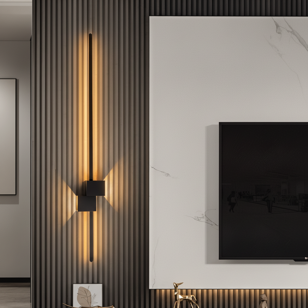 LED Wall Light Metal 24 in Minimalist Indirect Lighting Living Room Bedroom Hallway Accent Light | Thomler