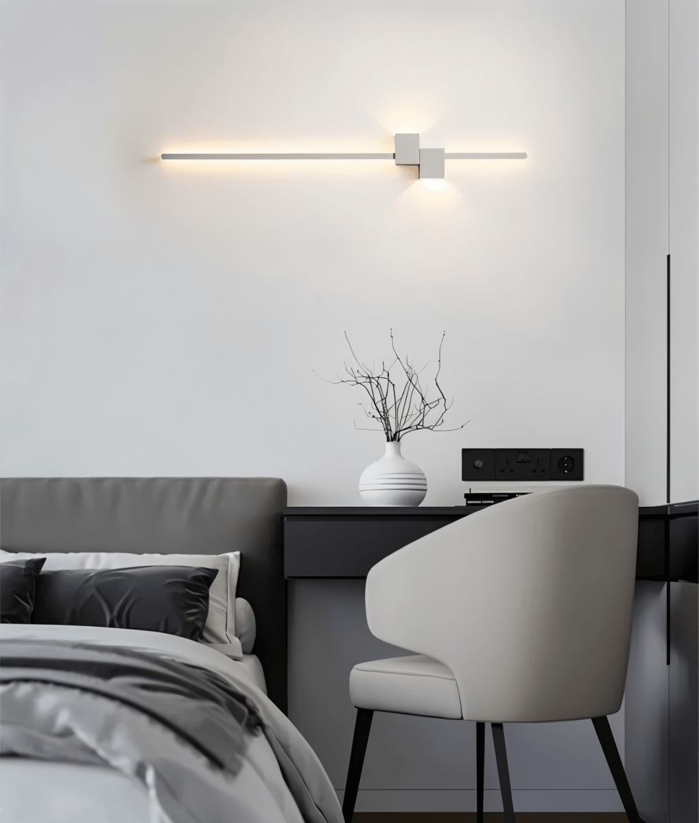 LED Wall Light Metal 24 in Minimalist Indirect Lighting Living Room Bedroom Hallway Accent Light | Thomler