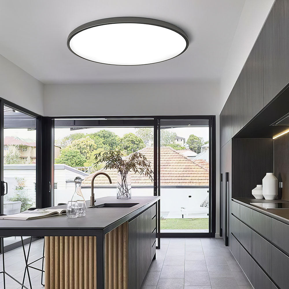Flush Mount LED Ceiling Light – Low Profile Round Fixture with 3-Color Switching for Kitchen, Bedroom & Living Room | Thomler