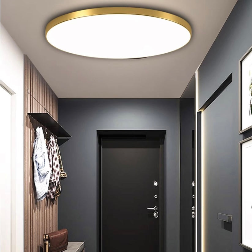 Flush Mount LED Ceiling Light – Low Profile Round Fixture with 3-Color Switching for Kitchen, Bedroom & Living Room | Thomler