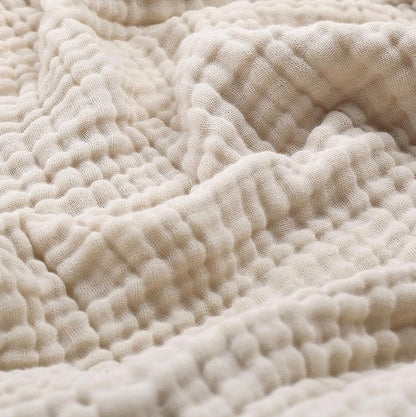 Lightweight Cotton Gauze Throw Blanket – Breathable Summer Layer for Bed, Couch & Chair – Natural Organic Fabric – Soft All-Season Cover | Thomler