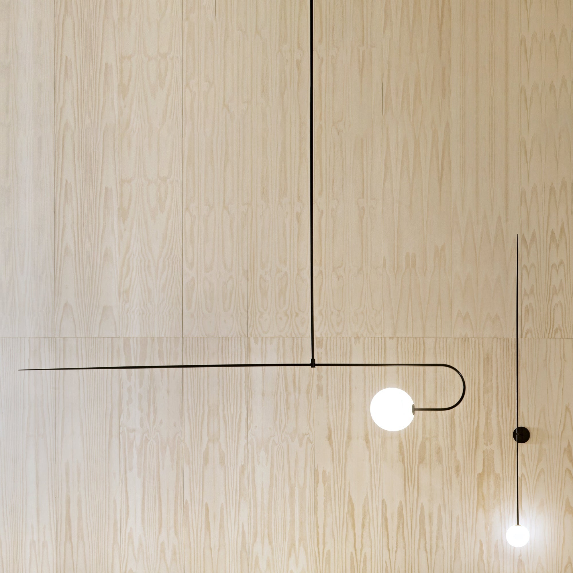 Mobile Chandelier 55.1 in L x 33.5 in H Patinated Brass Black Modern Living Room Ceiling Light Minimalist Glass Diffuser Fixture | Thomler