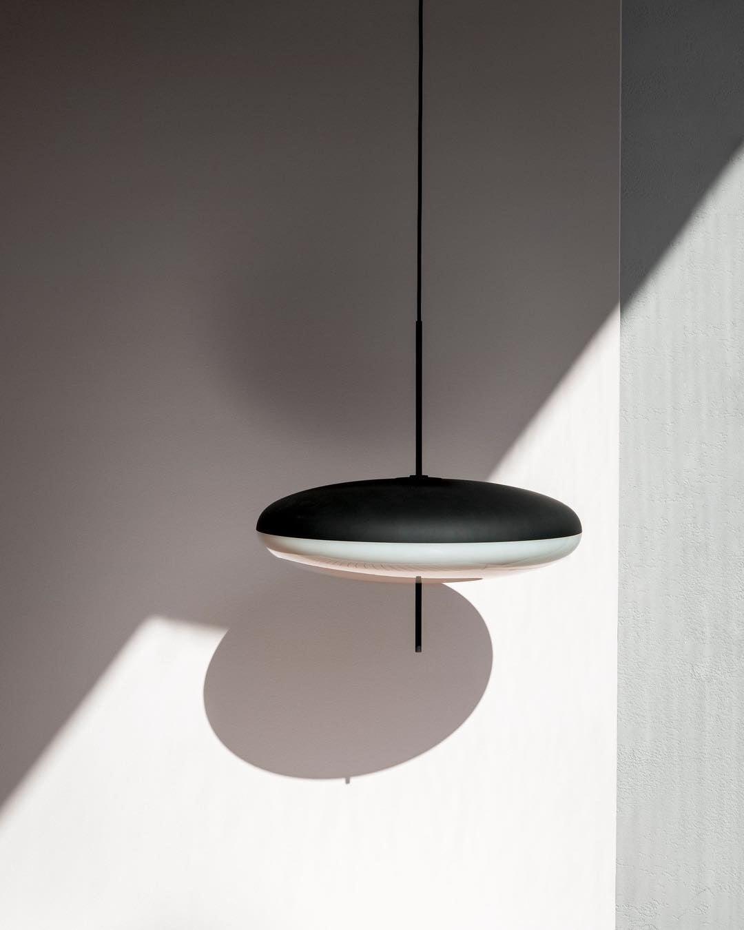 Polymer Plastic Suspension Lamp 11.8 in x 21.7 in White Indoor Ceiling Light Adjustable Hanging Height Modern Lighting Fixture | Thomler