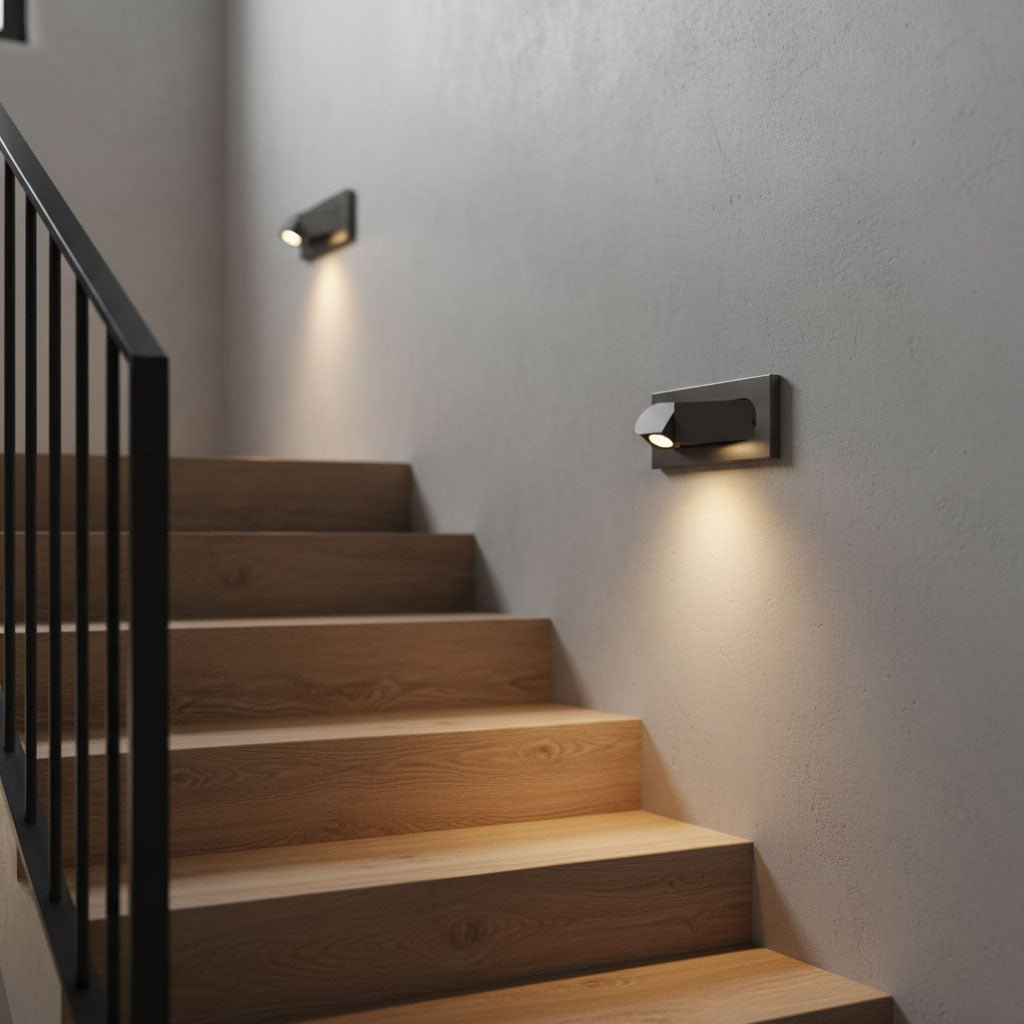 Aluminum Wall Reading Light 7.5 in Adjustable LED Bedside Bedroom Directional Lamp Flush Mount Push Switch | Thomler