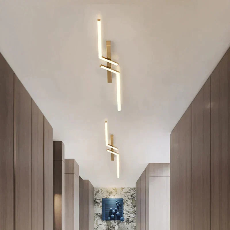 Dimmable LED Ceiling Light Flush Mount with Remote Control – Modern Aluminum Linear Panel | Thomler