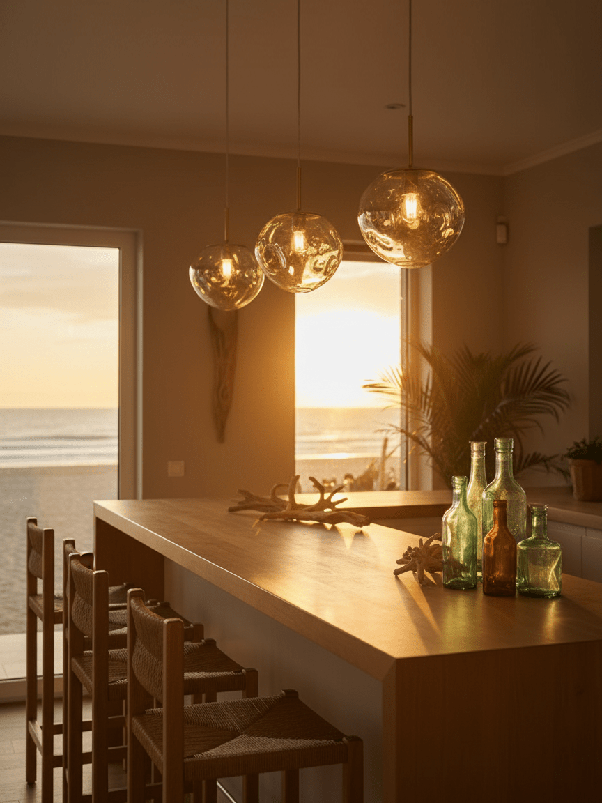 Modern Lava Pendant Lamp 7 in Copper Chrome Gold Ceiling Dining Lighting Mirror Effect Hanging Fixture | Thomler