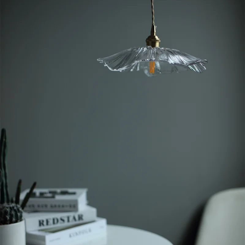 Flower Glass Pendant Light Fixture Ceiling Hanging Lamp Dining Room Bedroom Modern Floral Shade Home Decor Lighting for Kitchen Living | Thomler