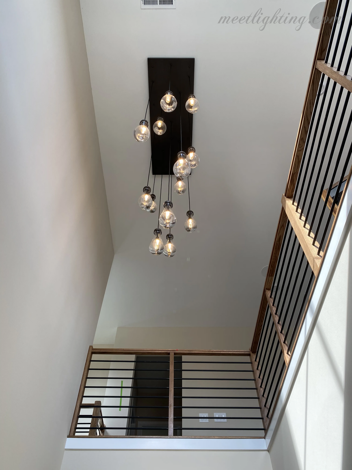 Linear Glass Teardrop Fixture Brass Nickel Black Finish LED Dining Room Bedroom Living Room Restaurant Hotel Ceiling Statement Light | Thomler