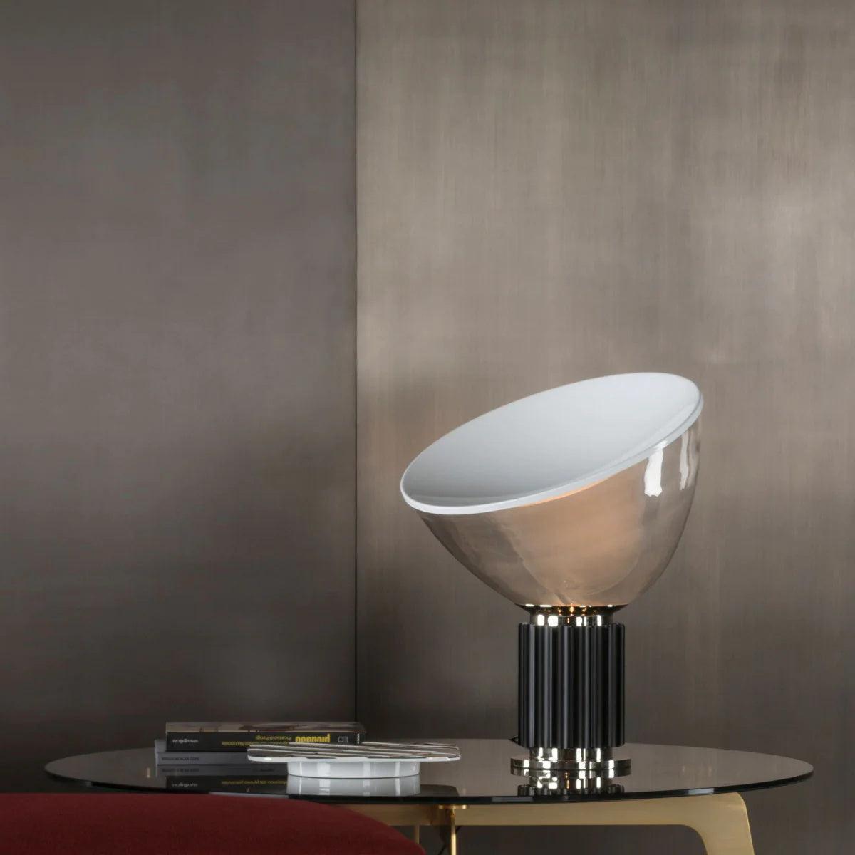 Table Lamp Glass 19.5 in x 25.4 in Adjustable Living Room Bedroom Office Lighting Soft Diffused Glow Modern Home Decor | Thomler