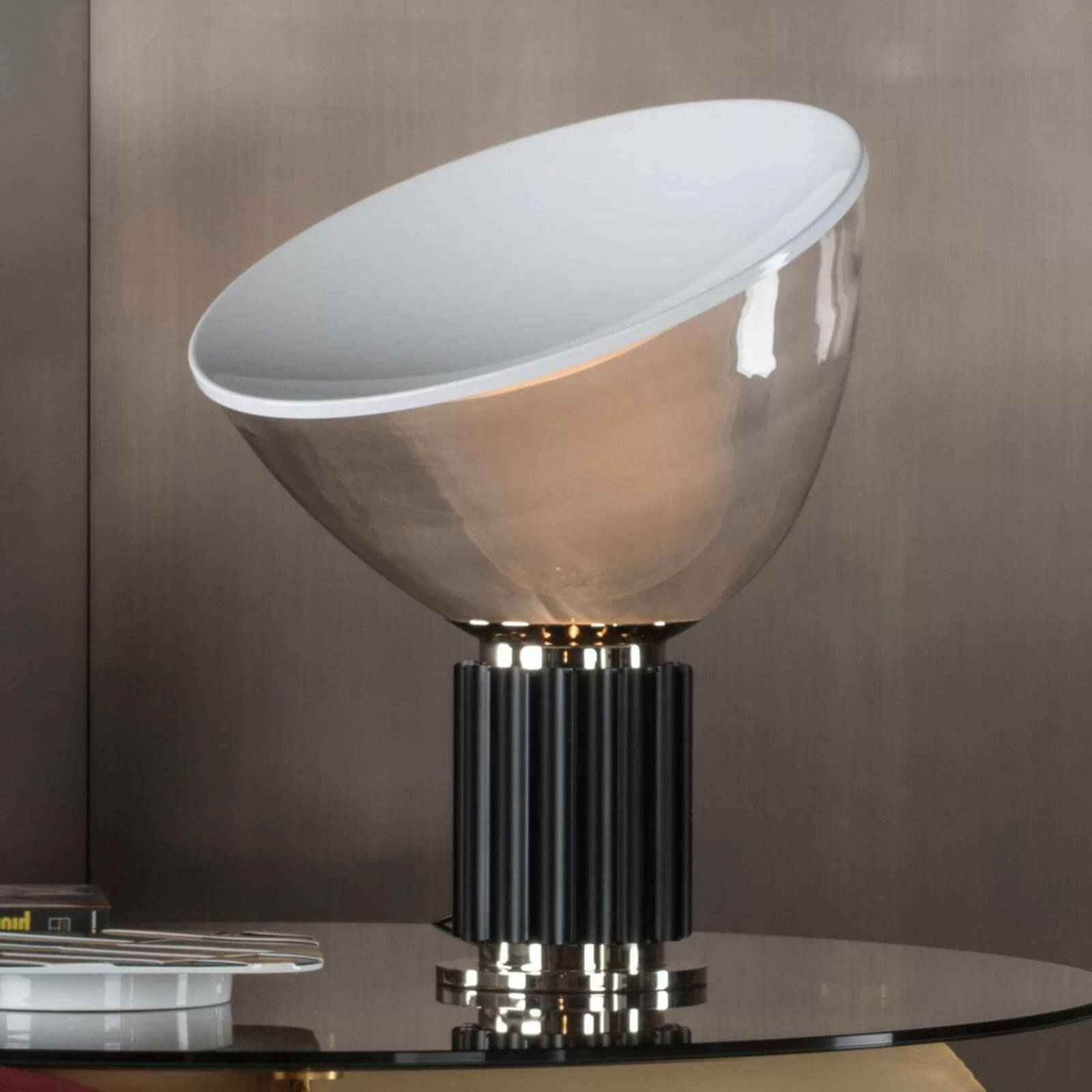 Table Lamp Glass 19.5 in x 25.4 in Adjustable Living Room Bedroom Office Lighting Soft Diffused Glow Modern Home Decor | Thomler