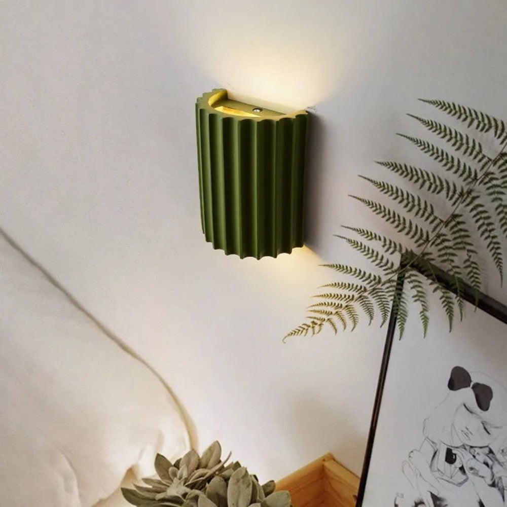 Wall Lamp Resin 16.5 cm Green G9 Bedroom Hallway Modern Ambient Lighting Fixture | Thomler