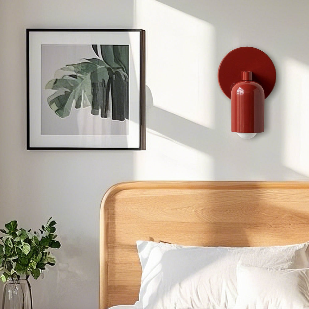 Wall Lamp Iron 12.0 cm Matte Green Bedroom Hallway Indoor E27 LED Scandinavian Modern Accent Lighting | Thomler