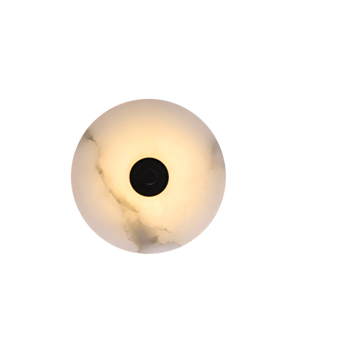 Wall Lamp Alabaster Stone 12.6 in LED Warm Light Indoor Bedroom Hallway Modern Round Marble Sconce Ambient Lighting Fixture | Thomler