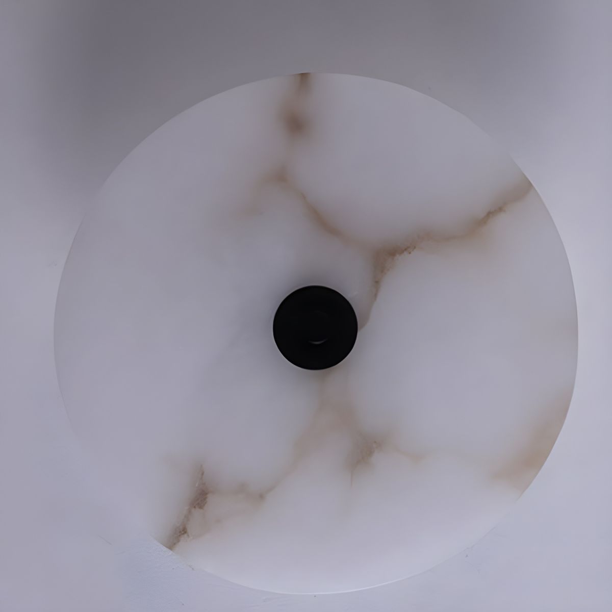 Wall Lamp Alabaster Stone 12.6 in LED Warm Light Indoor Bedroom Hallway Modern Round Marble Sconce Ambient Lighting Fixture | Thomler