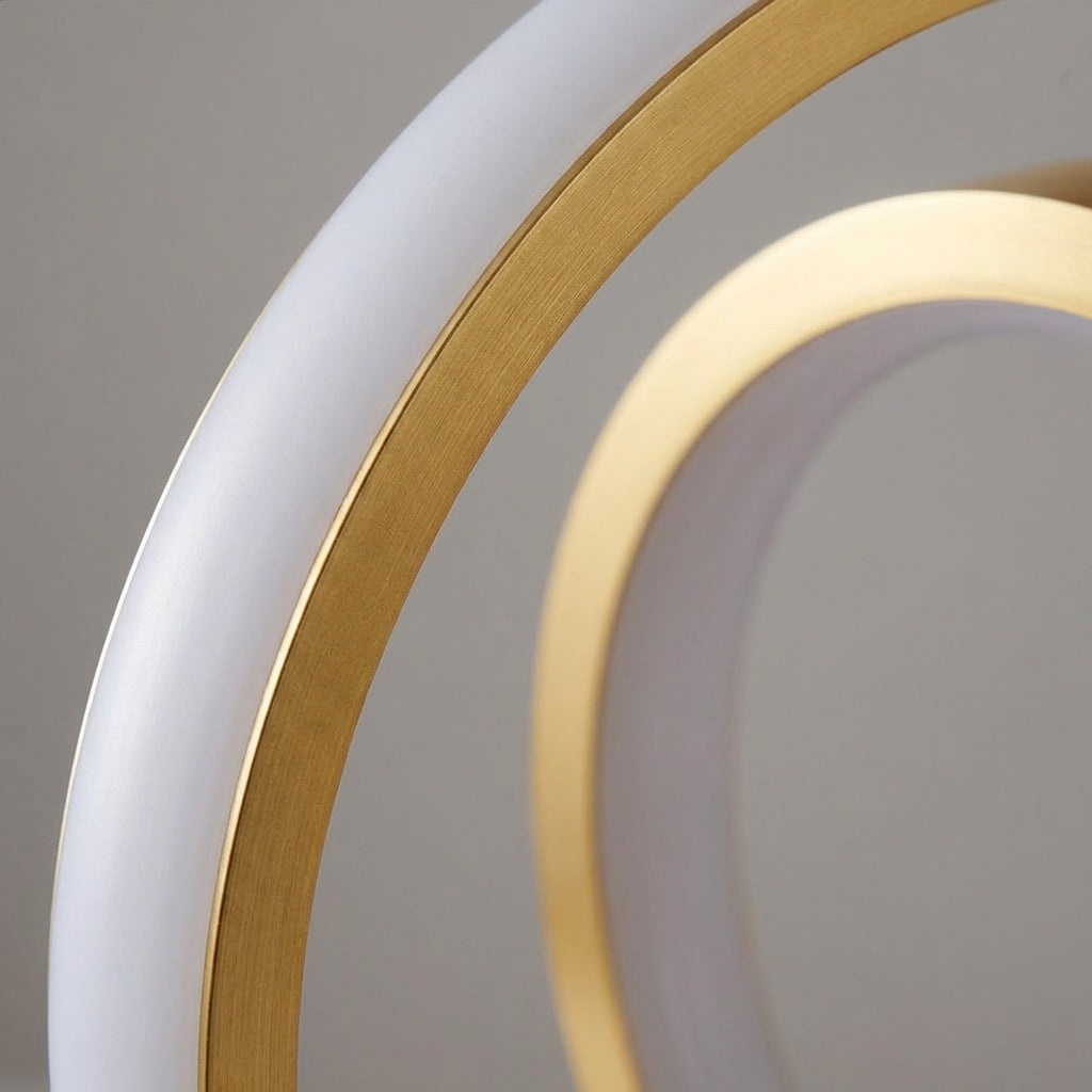 Dimmable Ring Desk Lamp with USB Power – Contemporary Loop Design for Bedside & Office | Thomler