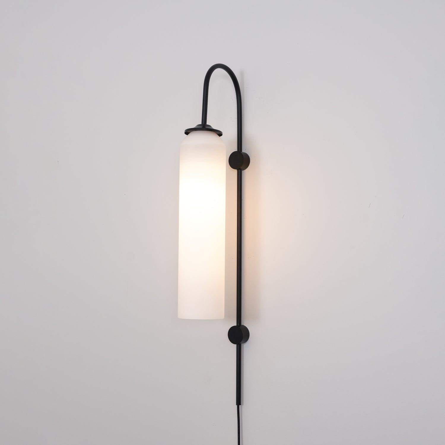 Wall Lamp Glass Cylinder 59 in Cord Gold Bedroom Living Room Plug In Sconce Modern Accent Lighting | Thomler