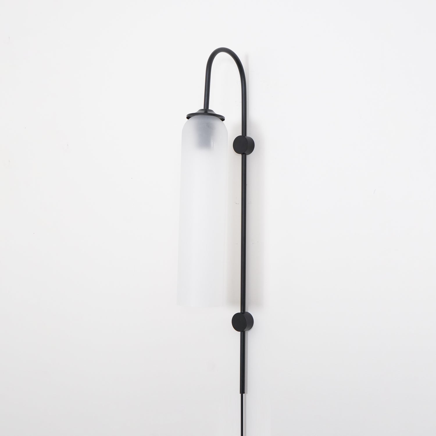 Wall Lamp Glass Cylinder 59 in Cord Gold Bedroom Living Room Plug In Sconce Modern Accent Lighting | Thomler