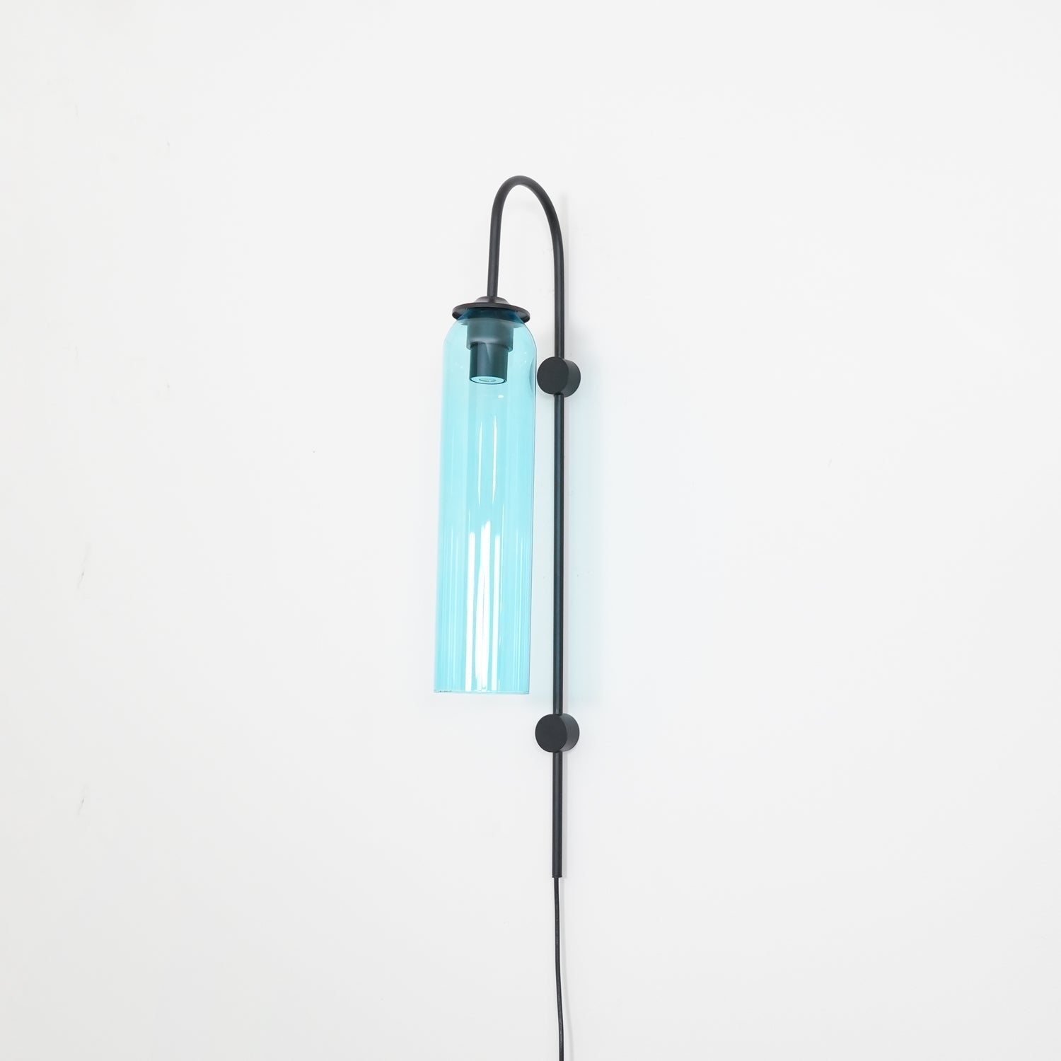 Wall Lamp Glass Cylinder 59 in Cord Gold Bedroom Living Room Plug In Sconce Modern Accent Lighting | Thomler