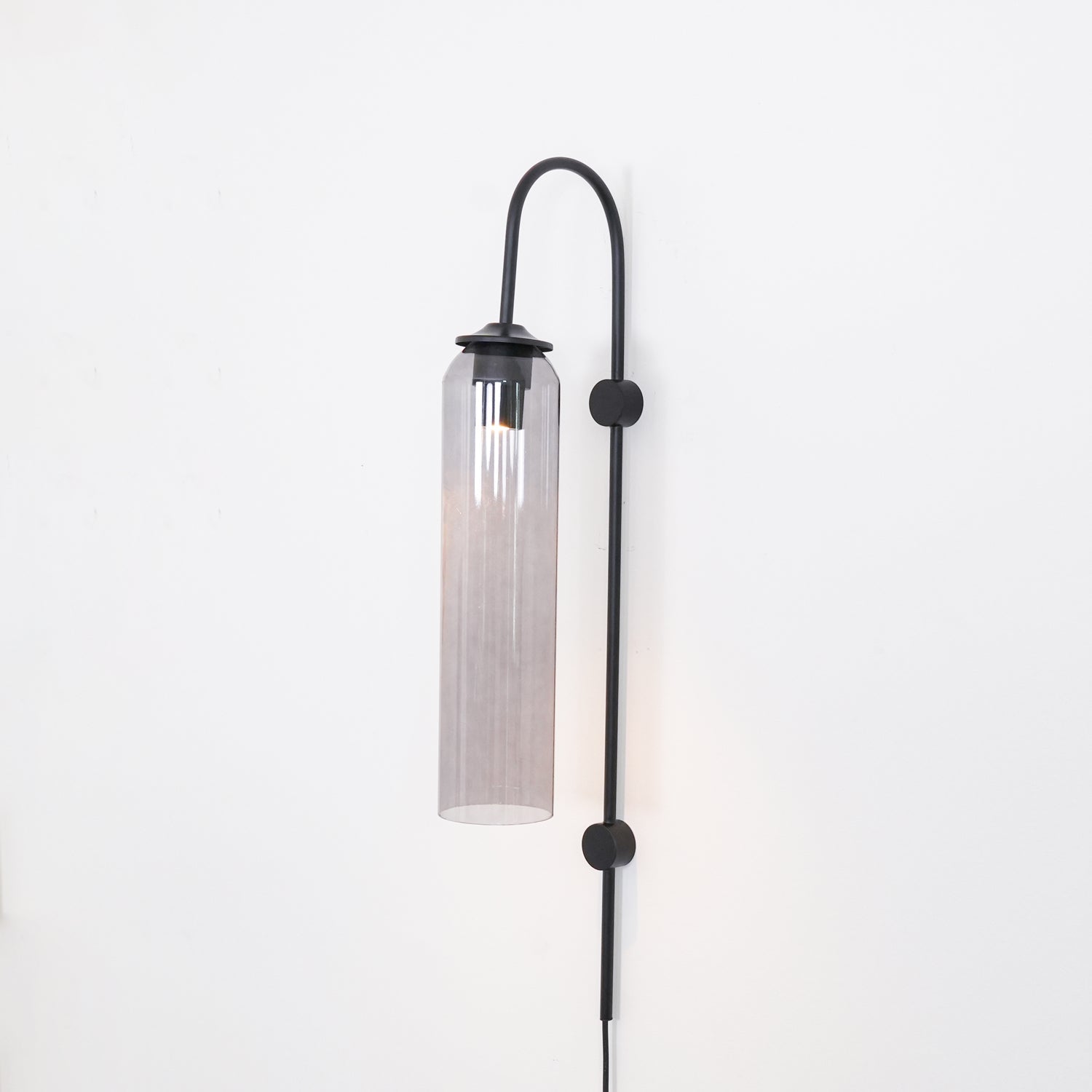 Wall Lamp Glass Cylinder 59 in Cord Gold Bedroom Living Room Plug In Sconce Modern Accent Lighting | Thomler
