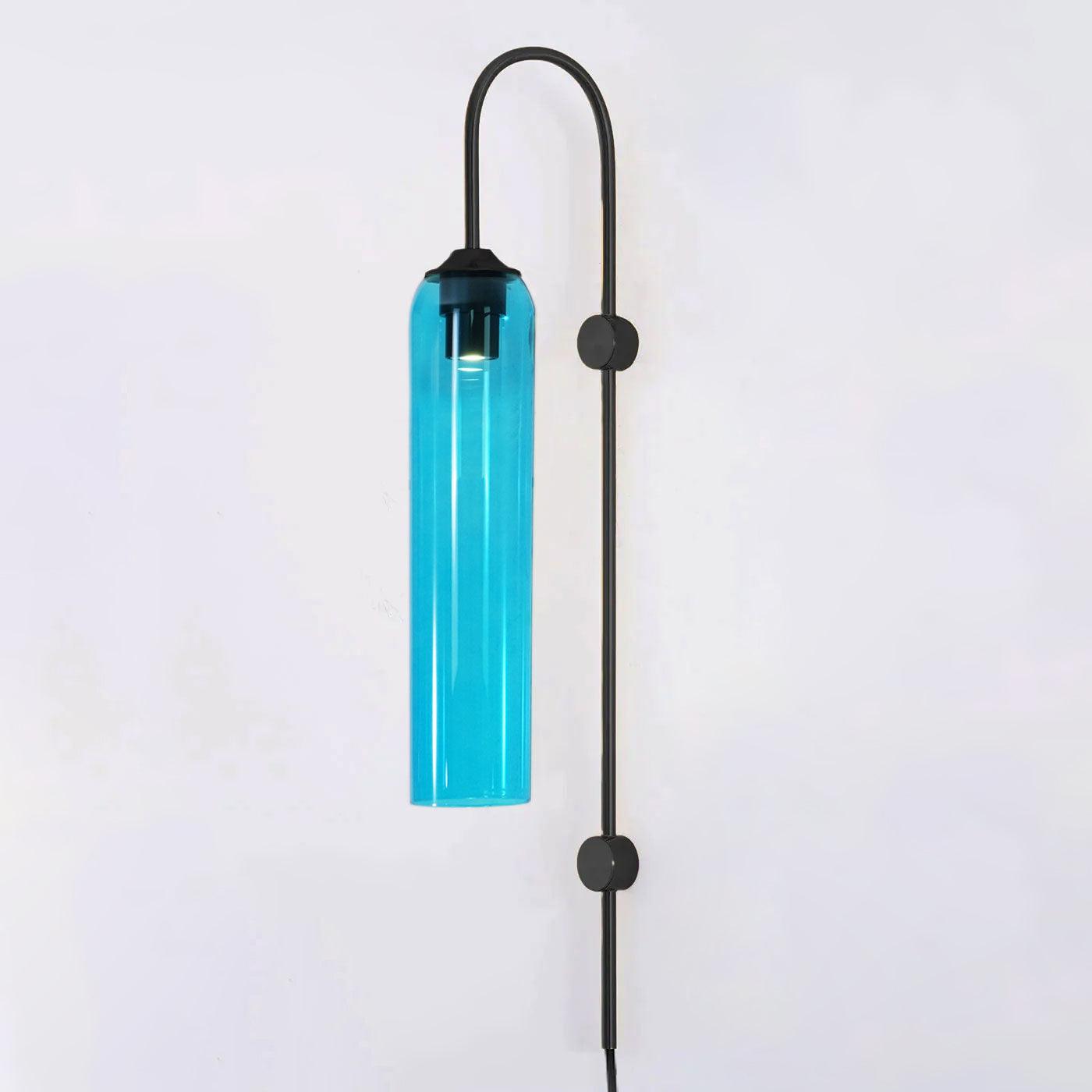Wall Lamp Glass Cylinder 59 in Cord Gold Bedroom Living Room Plug In Sconce Modern Accent Lighting | Thomler
