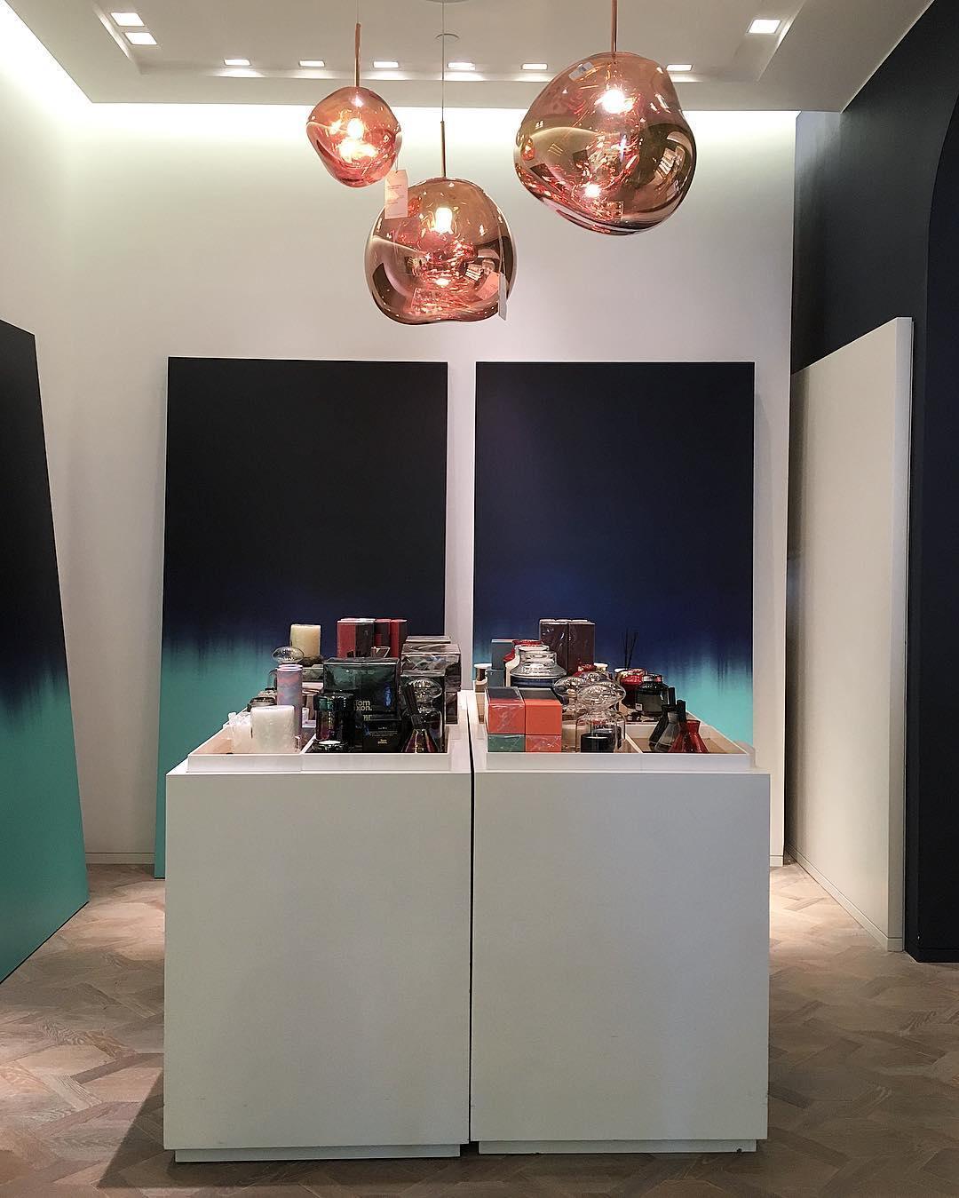 Modern Lava Pendant Lamp 7 in Copper Chrome Gold Ceiling Dining Lighting Mirror Effect Hanging Fixture | Thomler