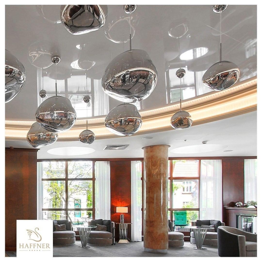 Modern Lava Pendant Lamp 7 in Copper Chrome Gold Ceiling Dining Lighting Mirror Effect Hanging Fixture | Thomler