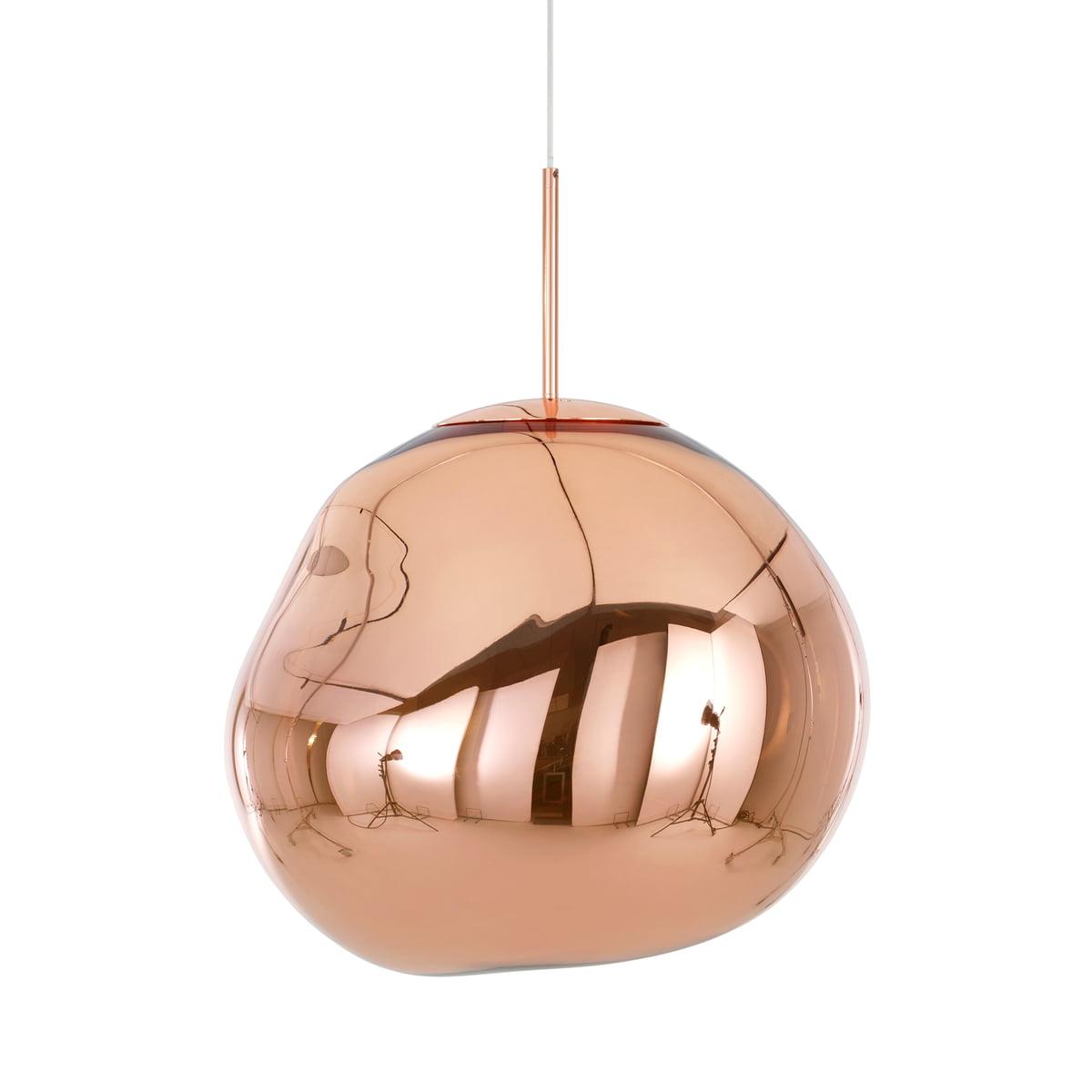 Modern Lava Pendant Lamp 7 in Copper Chrome Gold Ceiling Dining Lighting Mirror Effect Hanging Fixture | Thomler