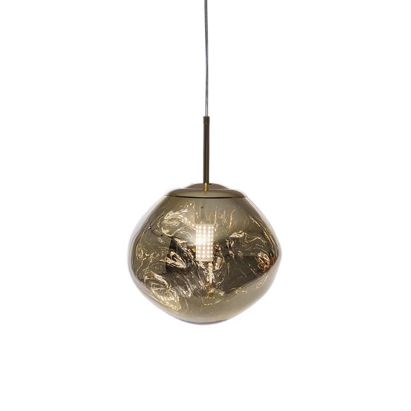 Modern Lava Pendant Lamp 7 in Copper Chrome Gold Ceiling Dining Lighting Mirror Effect Hanging Fixture | Thomler