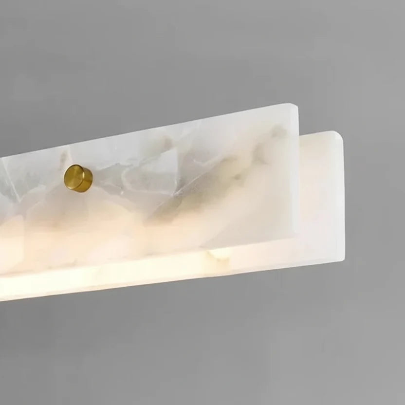 Natural Stone Linear Ceiling Fixture with Dual-Light Design for Dining Room & Kitchen | Thomler