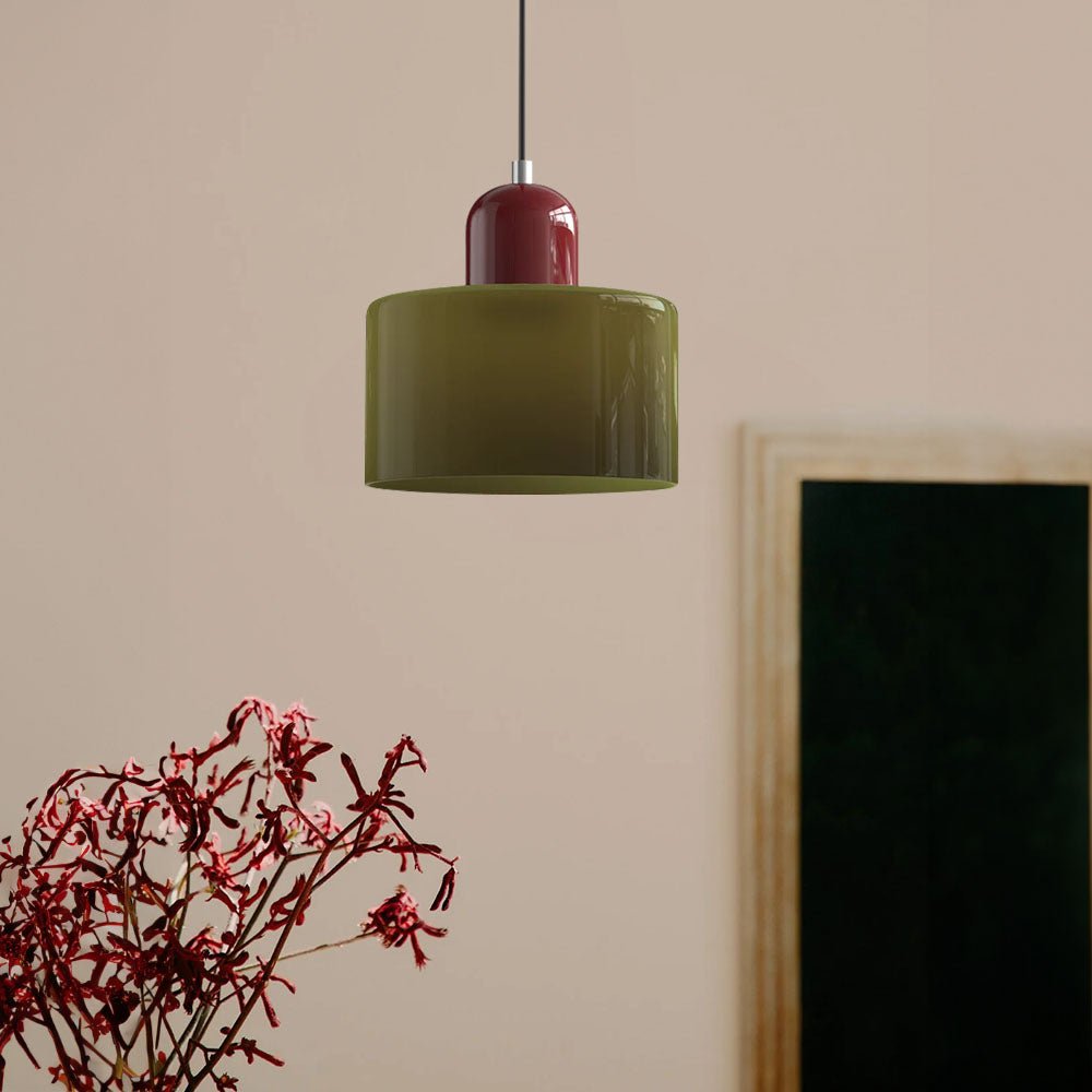 Handwoven Glass Pendant Light Bauhaus Style Indoor Hanging Lamp Adjustable Cable for Dining Room Kitchen Home Office | Thomler