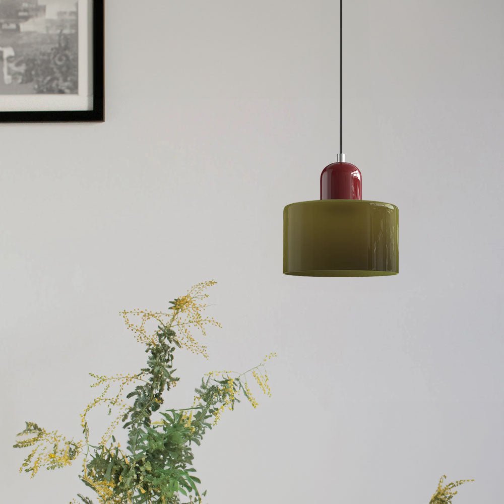 Handwoven Glass Pendant Light Bauhaus Style Indoor Hanging Lamp Adjustable Cable for Dining Room Kitchen Home Office | Thomler