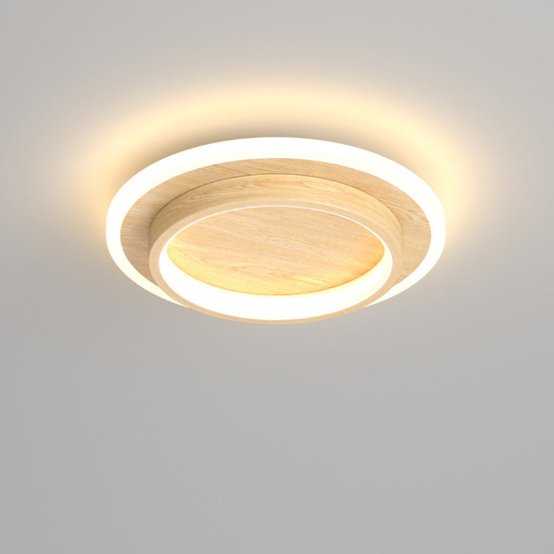Round Flush Mount LED Ceiling Light 8 in or 9 in Dimmable Iron Acrylic for Bedroom Hallway Kitchen Bathroom Modern Low Profile Fixture | Thomler