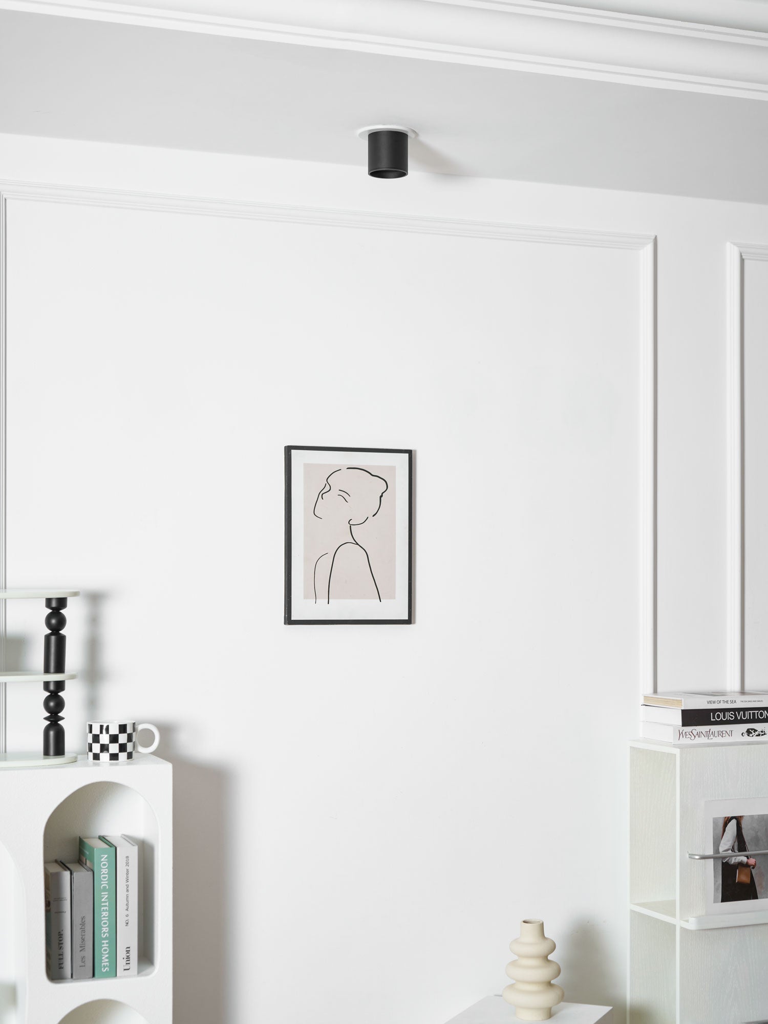 Metal Ceiling Light 3.1 in x 3.3 in White Indoor Modern Flush Mount LED Fixture Warm Neutral Cool | Thomler