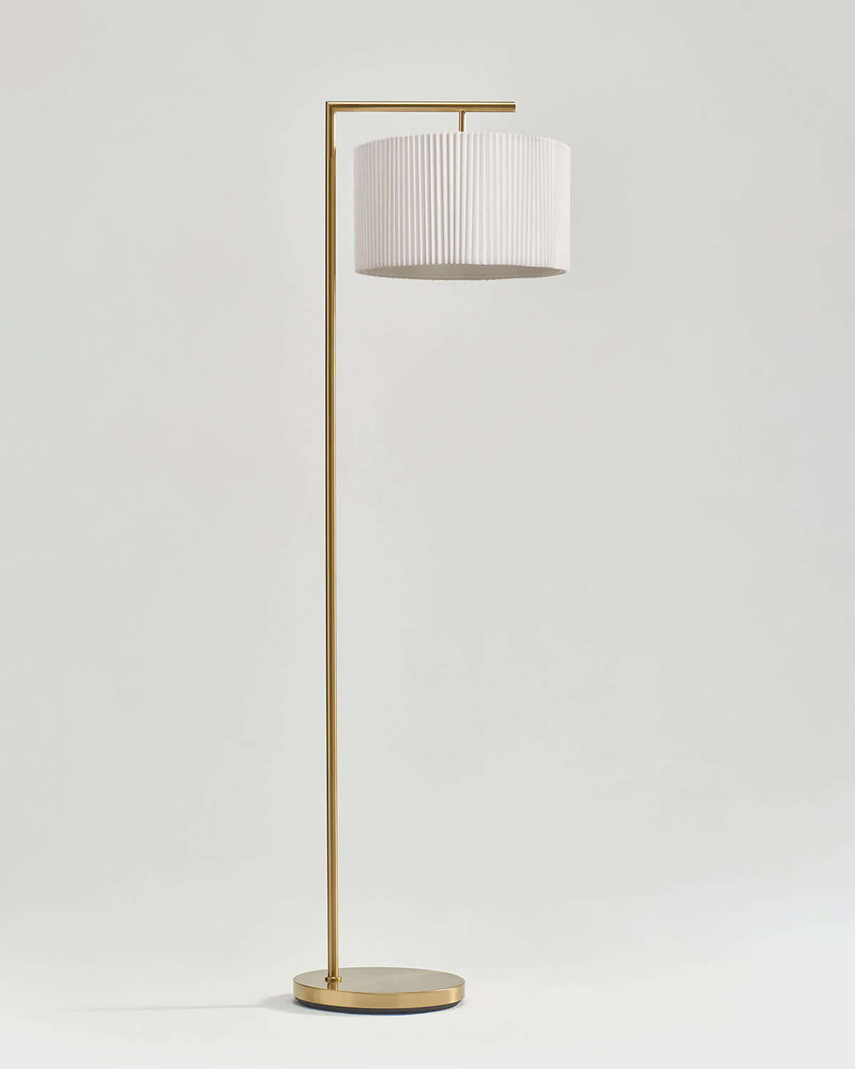 Vloerlamp Modern Met Stoffen Kap 152cm LED Zwart Messing Nikkel | Sansoti