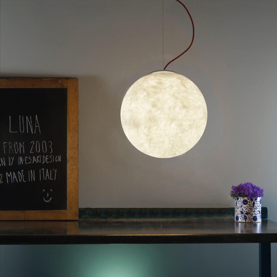 Spherical White Moon Pendant Light – Modern Hanging Globe for Bedroom, Dining Room & Living Room | Thomler