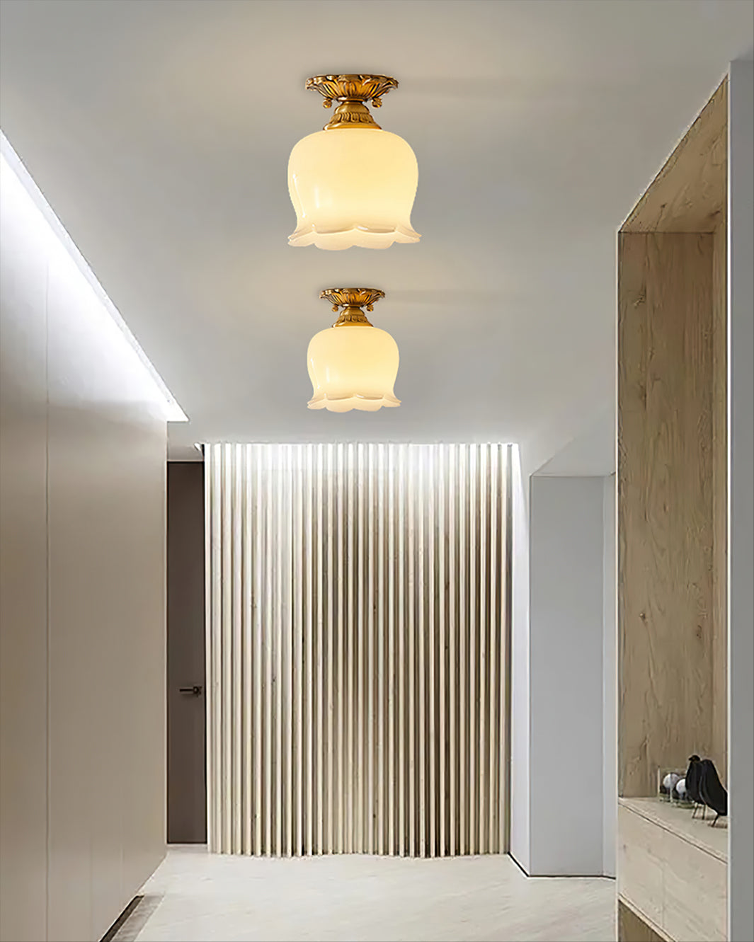 Ceiling Light Resin Brass 5.9 in Indoor Warm Lighting | Thomler