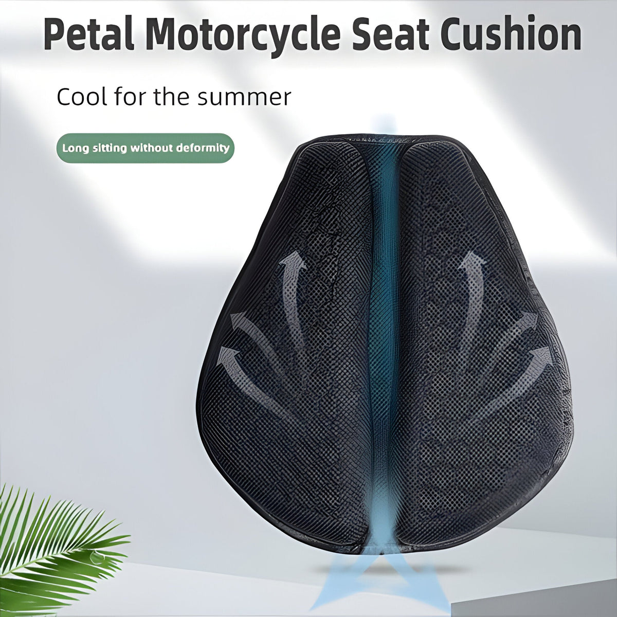 Gel Motorcycle Seat Cushion with Shock Absorption for Long Rides – Breathable Honeycomb Design, Non-Slip Bottom, Universal Fit for Touring | Thomler