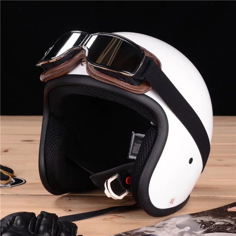 Vintage Motorcycle Goggles with UV Protection & Shatterproof Lens for Bikes, Scooters & Classic Rides | Thomler
