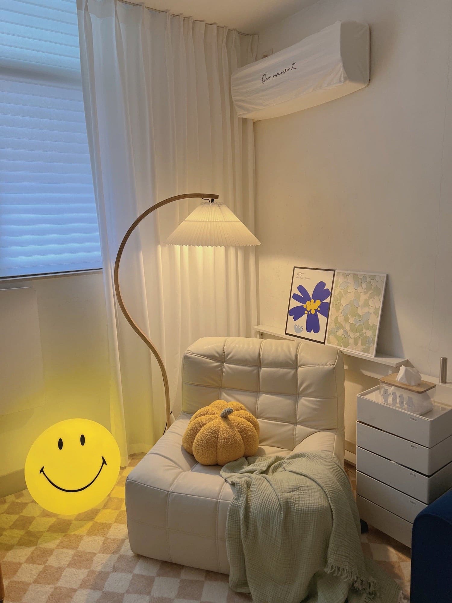 Table Lamp Polypropylene 9 in Yellow Playroom Bedroom Decorative LED Night Light | Thomler
