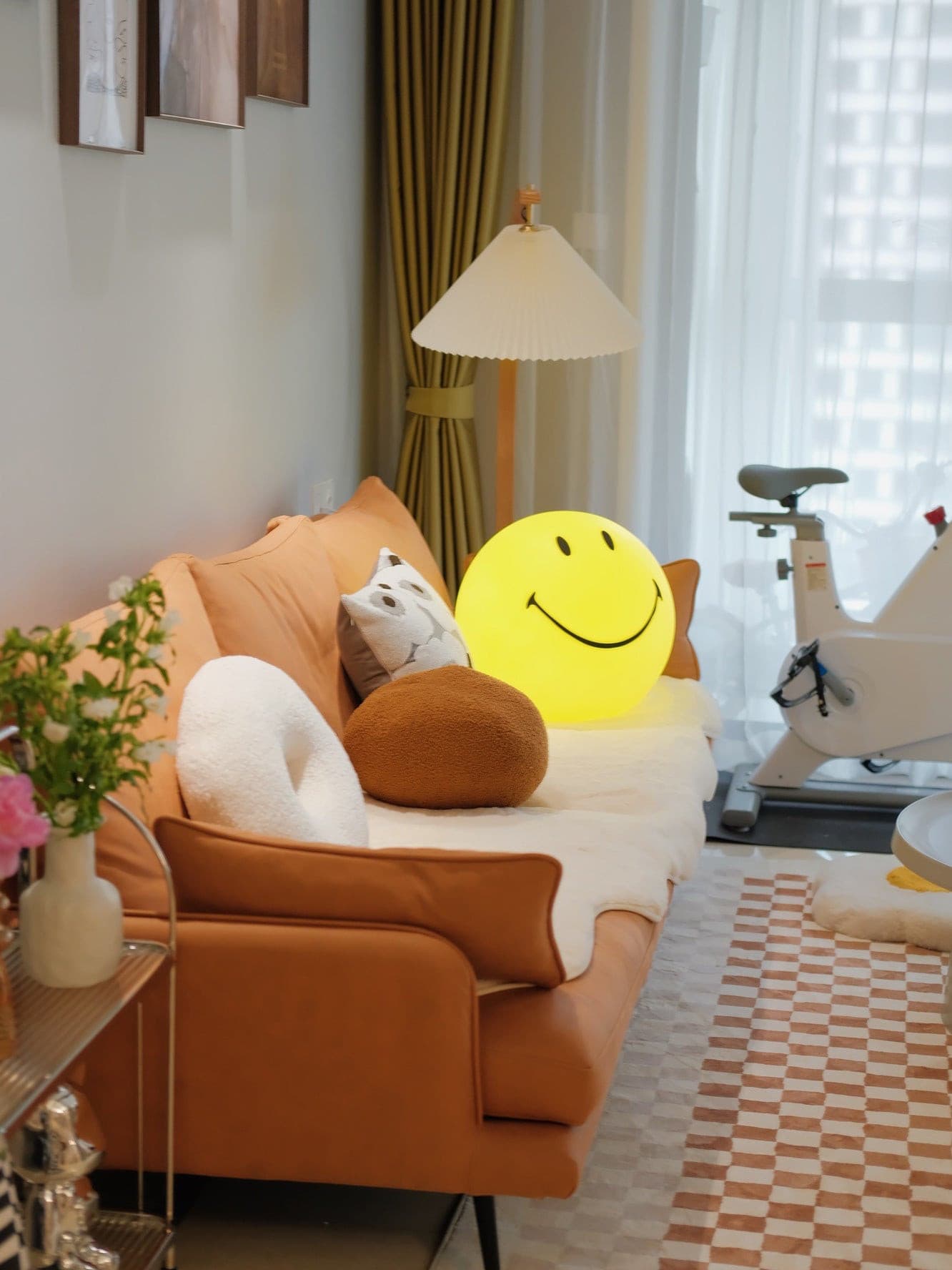 Table Lamp Polypropylene 9 in Yellow Playroom Bedroom Decorative LED Night Light | Thomler