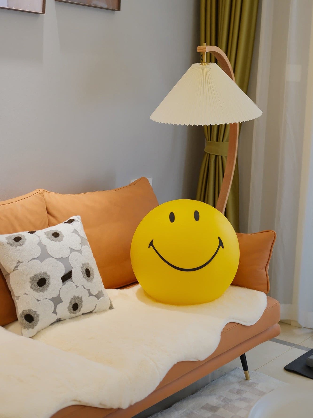 Table Lamp Polypropylene 9 in Yellow Playroom Bedroom Decorative LED Night Light | Thomler