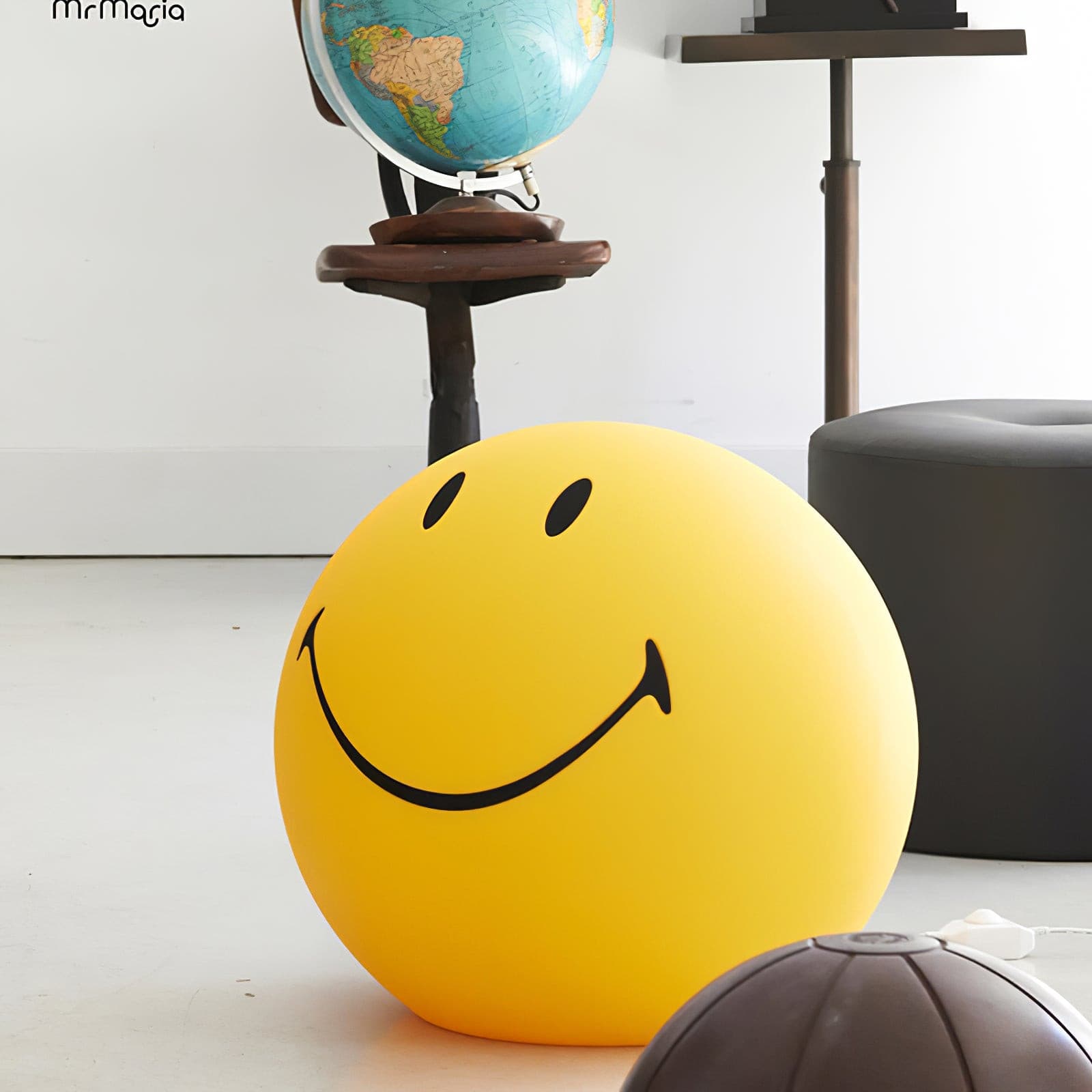 Table Lamp Polypropylene 9 in Yellow Playroom Bedroom Decorative LED Night Light | Thomler