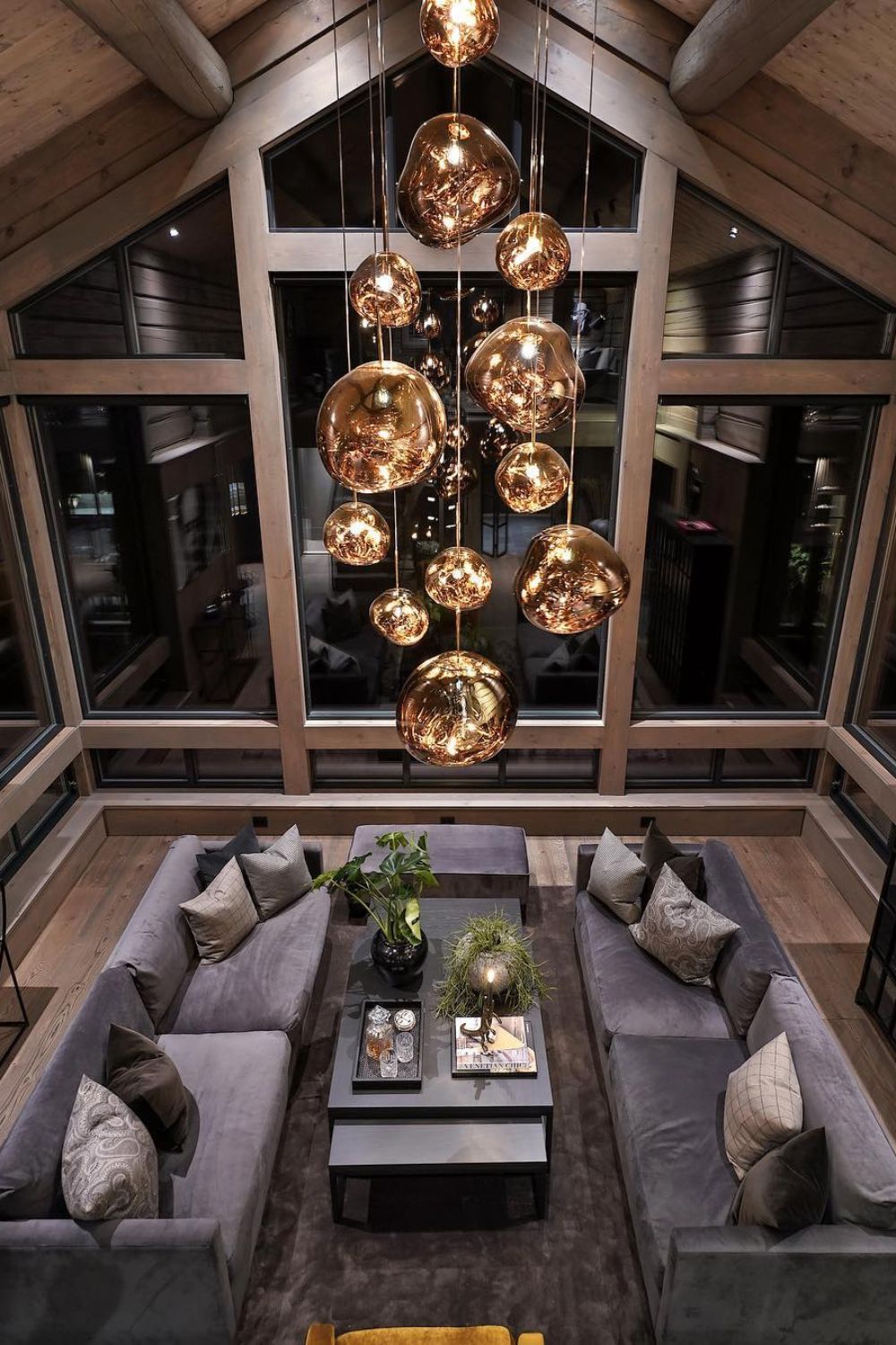 Modern Lava Pendant Lamp 7 in Copper Chrome Gold Ceiling Dining Lighting Mirror Effect Hanging Fixture | Thomler