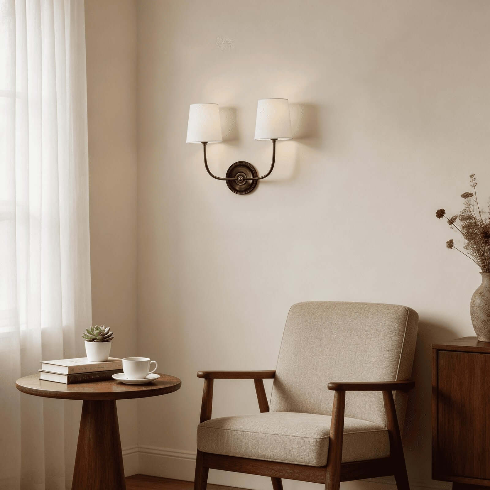 Wall Sconce Metal Adjustable Arms 14 in Indoor Lighting Living Room Bedroom Hallway Decorative Fixture | Thomler