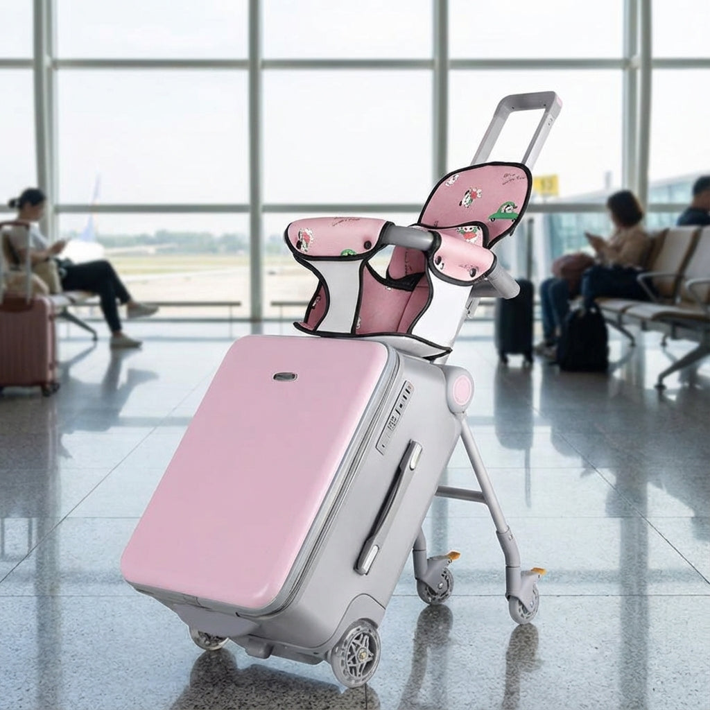 Kids Rolling Carry-On with Built-In Ride Seat for Travel & Airport Fun | Thomler