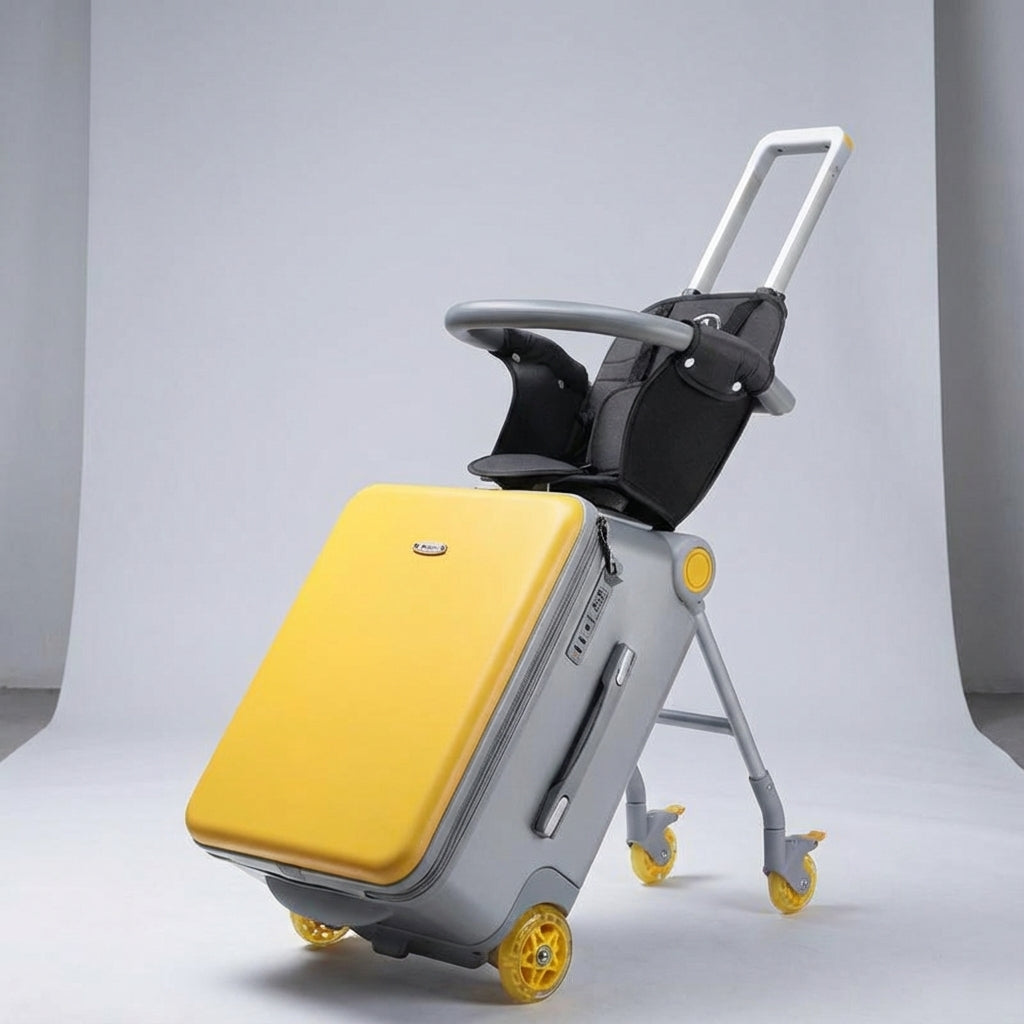 Kids Rolling Carry-On with Built-In Ride Seat for Travel & Airport Fun | Thomler