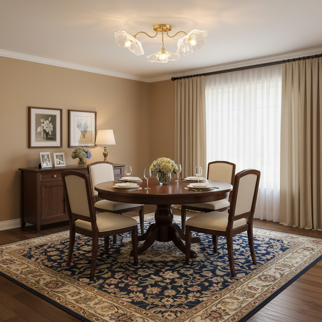Ceiling Light Murano Glass 27.5 in Frosted Floral Pattern 3-6 Heads Living Room Bedroom Modern Lighting | Thomler